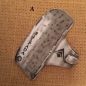 Vintage Silpada Hammered Sterling Silver Cubic Zirconia Logo Ring R1999 Sz 7 1/2